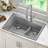 KRAUS Dual Mount Bowl Granite Kitchen Sink w/ Top Mount and Undermount Installation-119750036-119750042