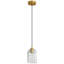  Luminaire suspendu moderne en verre nervuré pour salle à manger 1 lumière Dansby-2047991818-2047991816