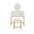 Vanity Set With Mirror And Stool - Makeup Vanity Table With Storage Drawers And Organizer, White And Gold, Space-Saving Design For Small Bedrooms