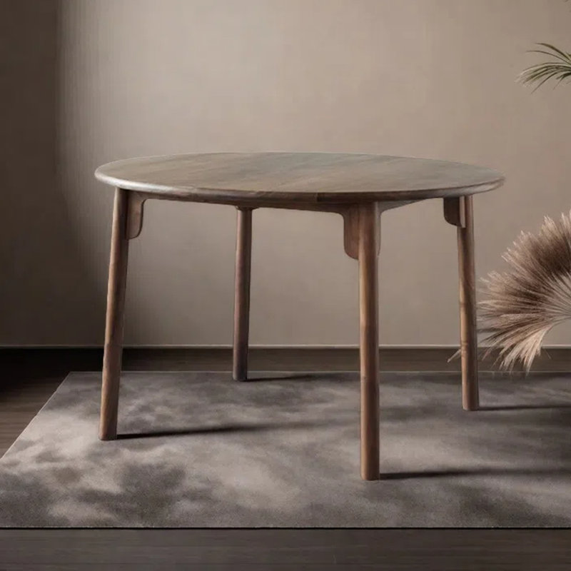 Simple and spacious round dining table, 29.92"H x 51.18"L x 51.18"W