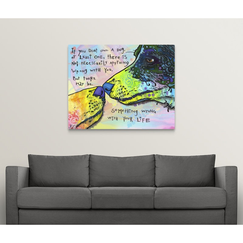 «Of Life and Dog» par Dean Russo, reproduction rectangulaire, Toile, H 16 po x l 20 po x P 1,5 po