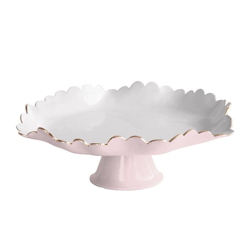 Encanto Aluminum Alloy Cake Stand, Camellia;White