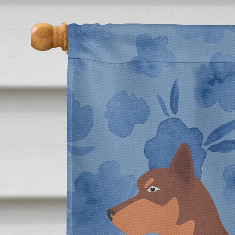 Caniche en polyester à 2 côtés 40 x 28 po standard welcome drapeau maison, Kelpie australien