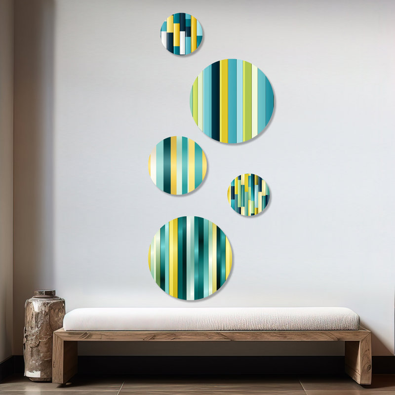 Colandra - ensemble d'art abstrait mural rond moderne de 5