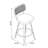 Set of Three Counter Height Bar Stools with Swivel Base and Ventilated Cane Backrest, Upholstered Seating for Kitchen Islands and Home Bars-579234805