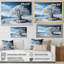 Monochromes bleus et blancs Winters Reflection II - impression-870261819-870261818