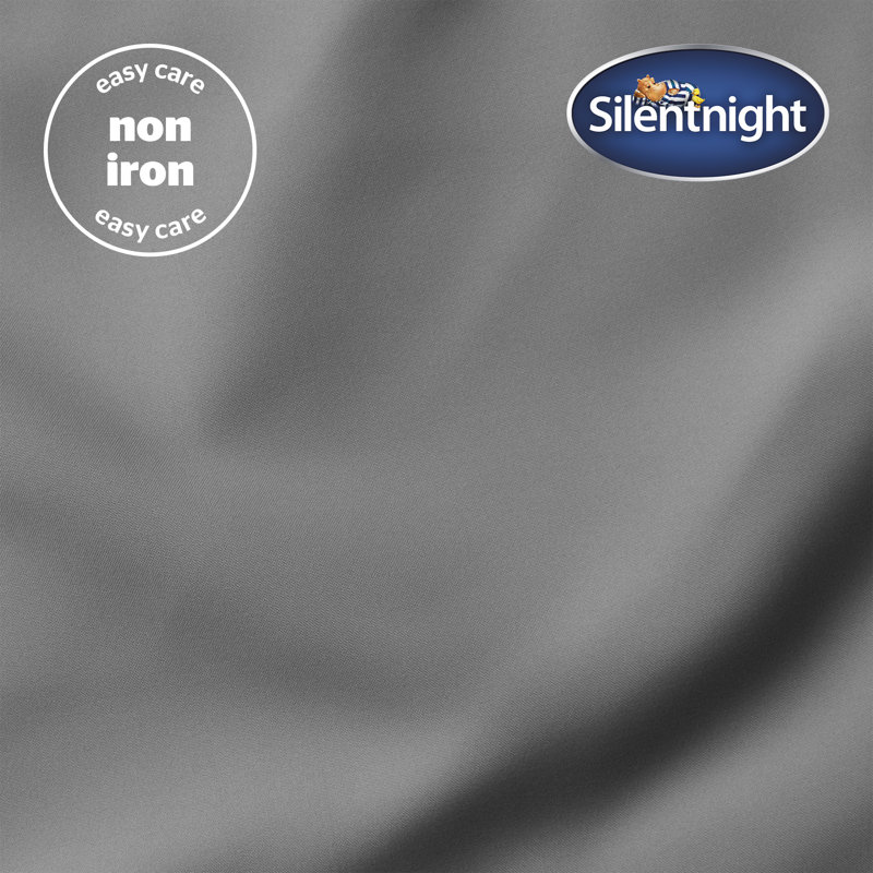 Silentnight Supersoft Fitted Sheet, Kingsize (5'), Charcoal