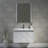 30" Wall Mounted & Floating Single Vanity with Ceramic Sink-854049719