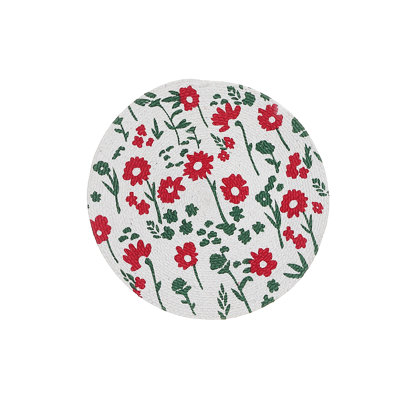Cotton Floral Round Placemat