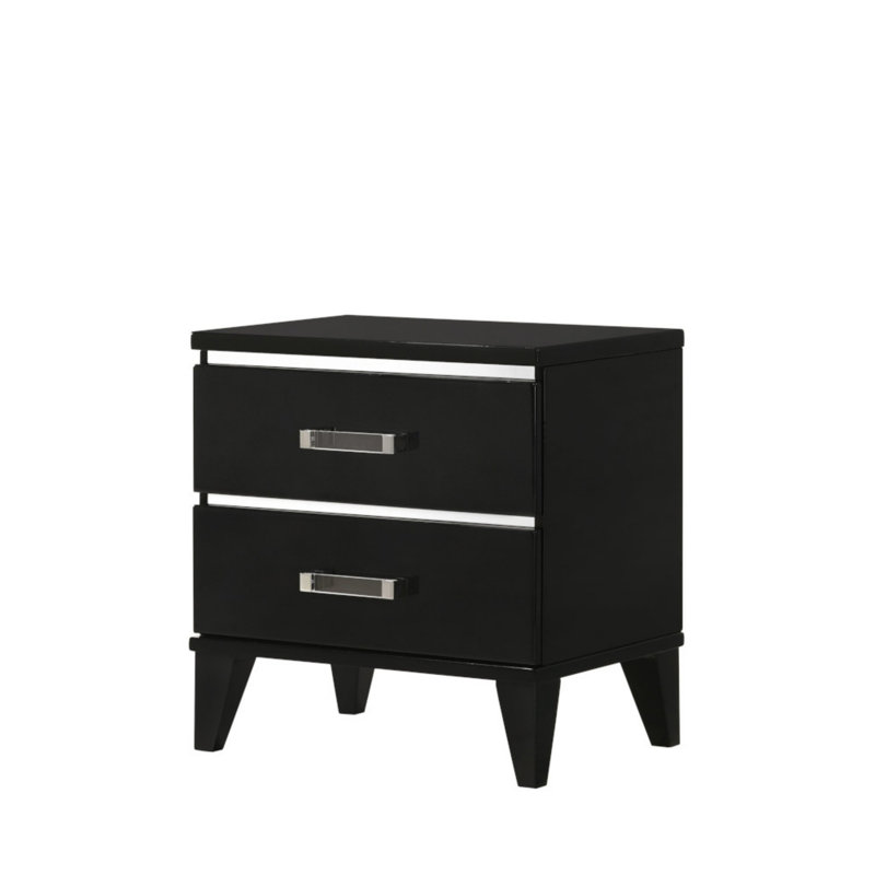 Table de chevet avec rangement spacieux et design moderne pour les essentiels de chambre à coucher