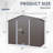 8Ft X 4Ft Outdoor Metal Storage Shed With Metal Foundation-123375546