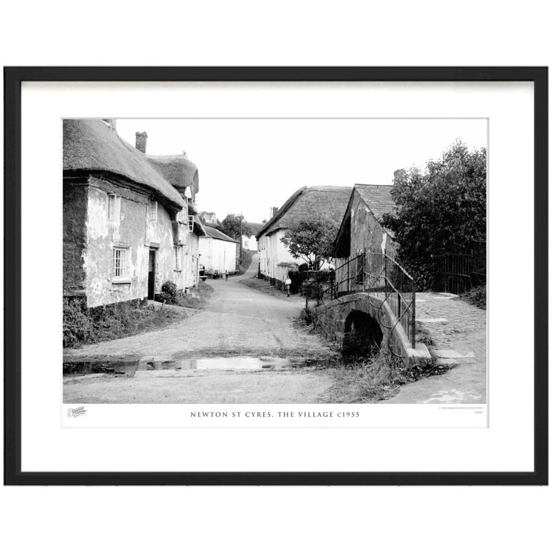 Newton St Cyres, The Village C1955 by Francis Frith - Single Picture Frame Print, 45cm H x 60cm W x 2.3cm D