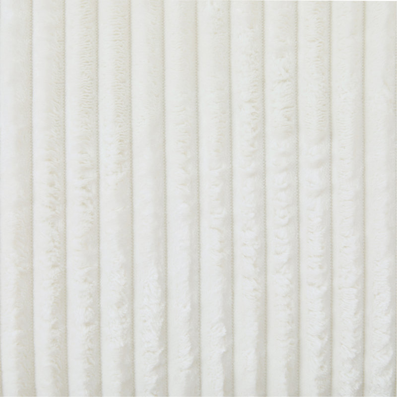 Canapé moderne sans méridienne 34,2 po, Velours côtelé beige, Beige