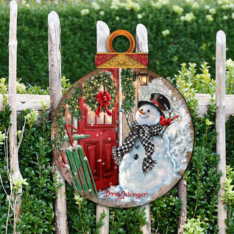 Décoration murale bonhomme de neige arrivée d'hiver