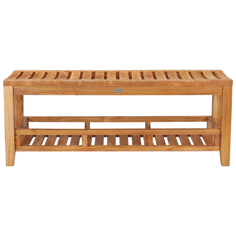 47'' W Wood Shower Bench