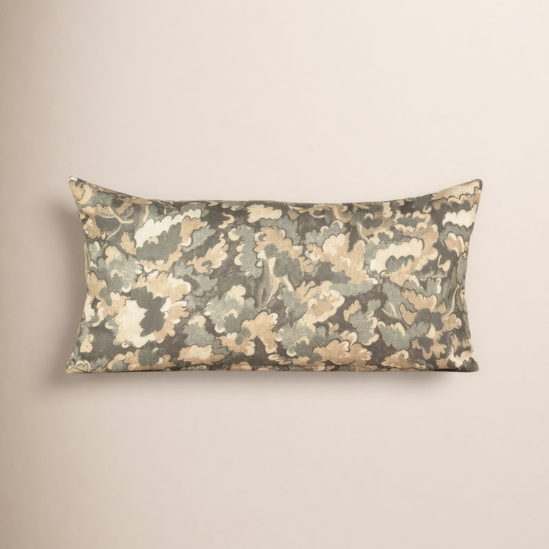 Coussin Cascade Tongas, Vert, Polyester, Rectangle H 14 po x l 36 po