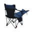 Chaise de camping inclinable réglable bleu foncé, pliante, portative, porte-gobelet, poches latérales, sac de transport, structure pour la randonnée et barbecues inclinable à trois niveaux pour l'extérieur, confortable