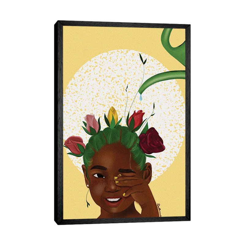 Get The Roots by DeeLashee - Print on Canvas, 66.04 cm H x 45.72 cm W, Black Framed