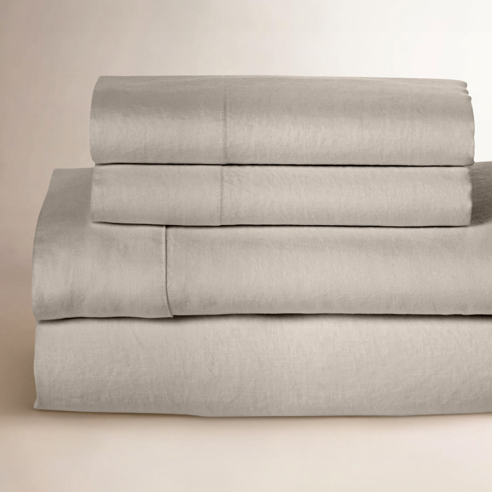 Frazier 100% Linen Machine Woven Sheet Set, Stone, California King Sheet Set with 2 Pillowcases