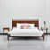 Adept Solid Wood Bed Frame with Headboard and Silent Slats, 1000 Lb Capacity Bed Frame