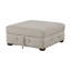 Repose-pieds avec rangement Rez, siège relevable carré de 40 po, chenille gris taupe
