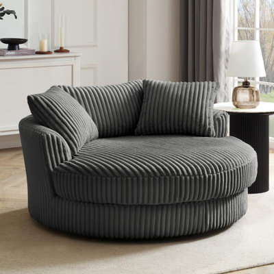 Skyler Upholstered Teddy Swivel Armchair