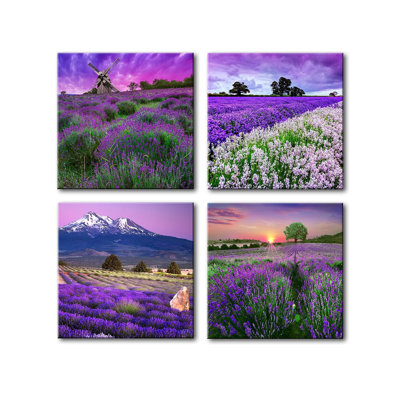 4 Piece Wrapped Canvas Wall Art