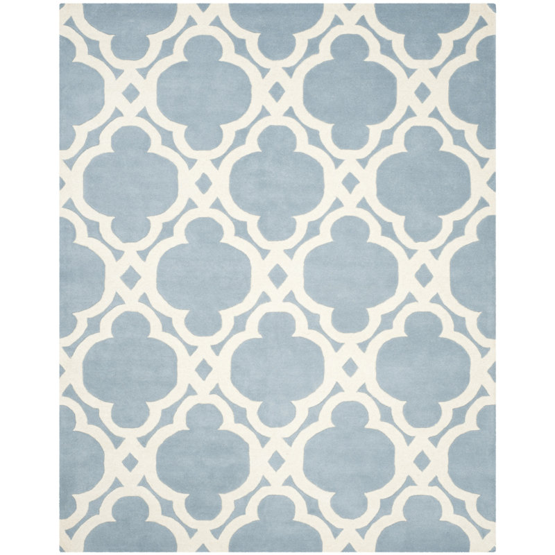 Carolene Hand Tufted Wool Geometric Rug, Rectangle 5' x 8'