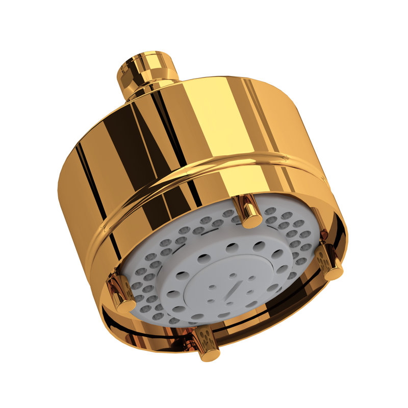 Rohl 4" 5-Function Showerhead, Italian Brass