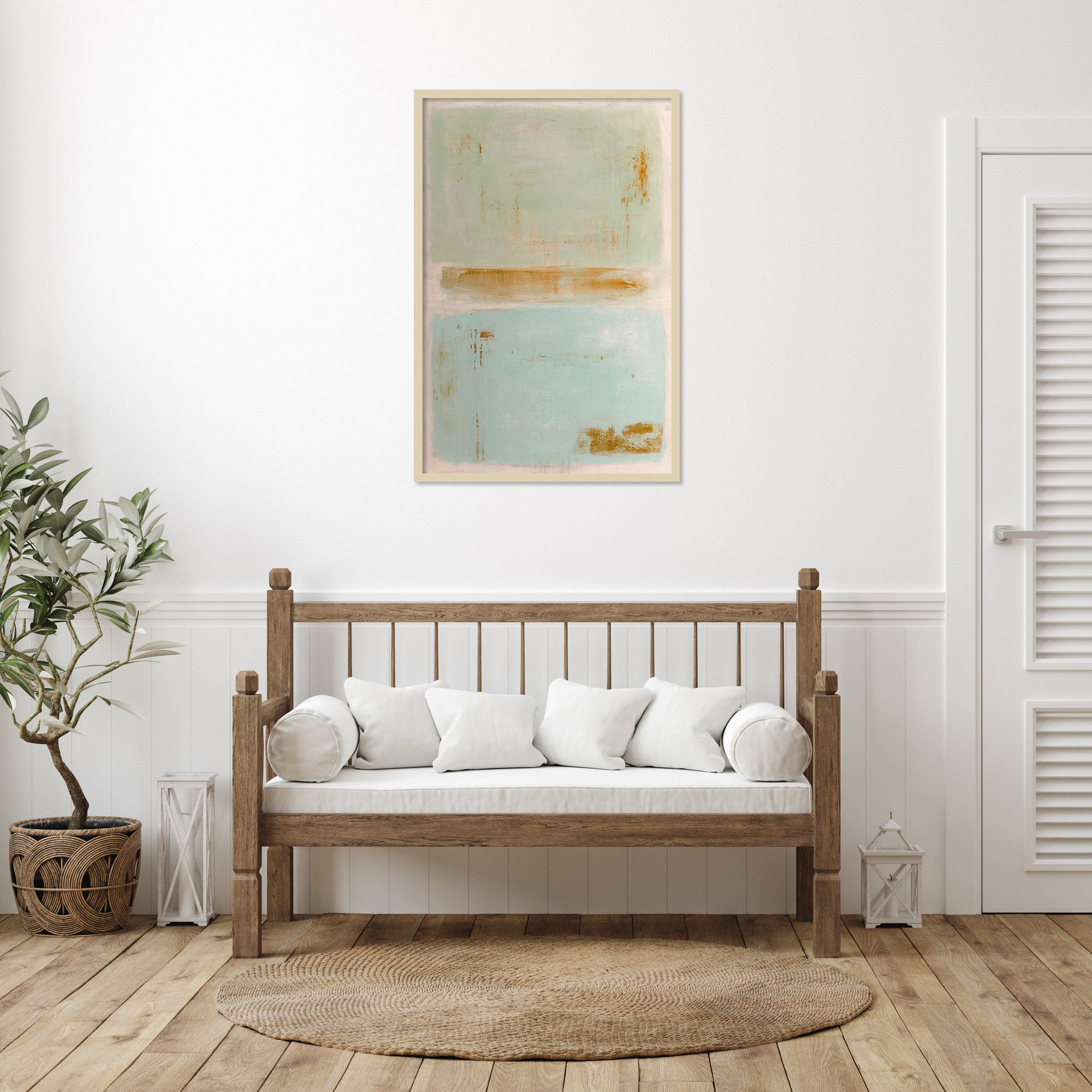 Soft Sided by Mauro Wood Framed Wall Art Print, 41" H x 28" W, Brown