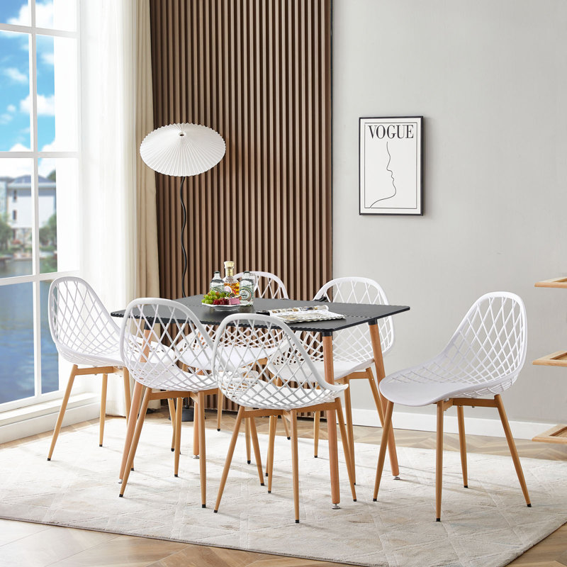 6 - Person Dining Set, Black