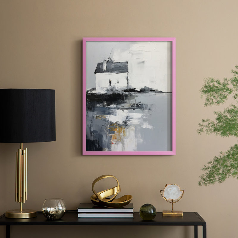 «NAUTICAL Series», reproduction encadrée en bois massif, H 21 po x l 17 po, Rose