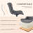 Tufted Swivel Leather Upholstered Dining Chairs Modern Wingback Side Chairs with Metal Legs-2093887466