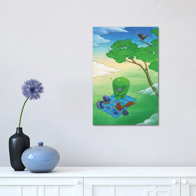 " Robot Picnic " Painting Print