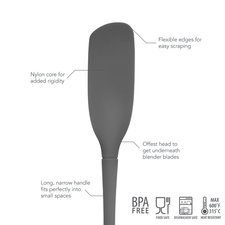 Tovolo Flex-Core All Silicone Jar Scraper Scooper Spatula