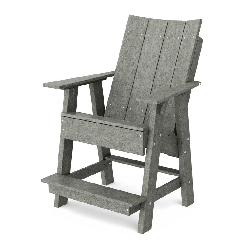 Chaise haute Adirondack contemporaine, Gris foncé