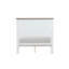 Lit simple 1 pièce en pin blanc de style ferme moderne, cadre de lit à panneaux bicolores-1868637234-1868637232