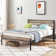 3 Piece Bedroom Set Wood Bed Frame And Nightstand Set Mattress Foundation With Side Table Set