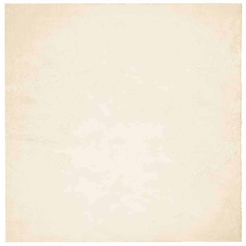 Rug "HUARTE" Short Pile Soft and Washable Cream, Square 200cm
