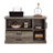File Credenza With Adjustable Shelf, Brown Finish