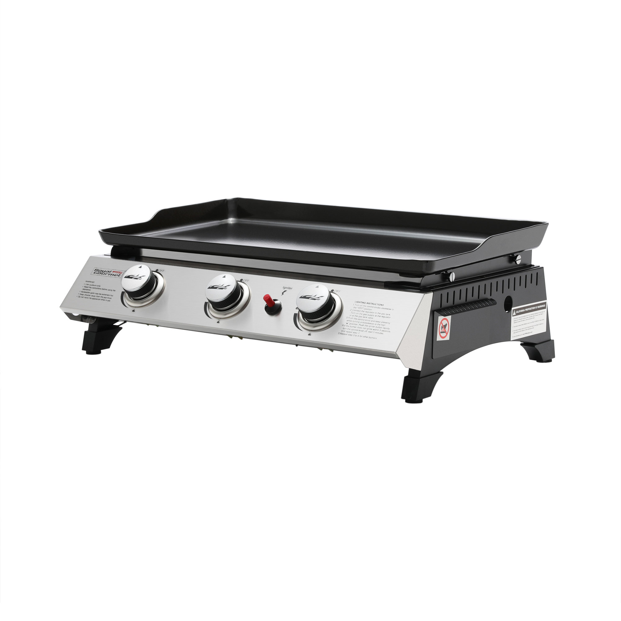 6 Burner Barbecue Table Top Gas Grill Cooker Stainless Steel w/Anti-slip  Feet