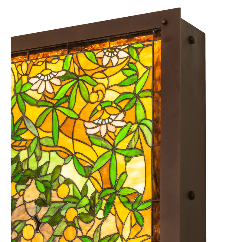 Vitrail lumineux 30 po x 48,5 po Tiffany Tree of Life