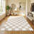 Checkered Rug for Living Room, Large Washable Carpet Non Slip Soft Low Pile Geometric Print Plaid Area Rug for Bedroom Dining Room Playroom Office Nursery-129962577-129962578