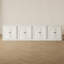 Buffet modulaire moderne Monos avec portes cintrées et placards bas, blanc-1436491339
