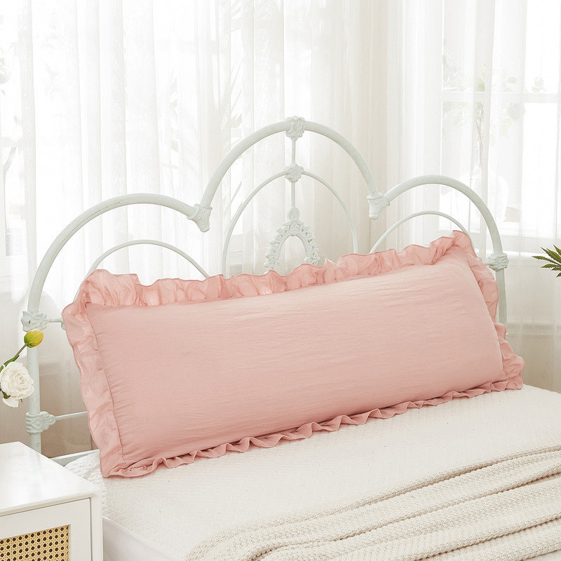 Pink Pillowcases King Pillowcases Ruffled Pillow Shams Set of 2 Cute Pillowcases Solid Ruffled Fringe Design Baby Pink Pillowcases 2 Pack