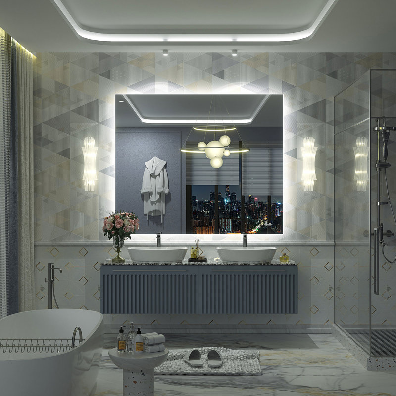 Miroir de salle de bain Wayfair Basics, 48 po x 40 po