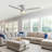 Kemp 52'' 3 -Blade LED Flush Mount Ceiling Fan with Remote Control and Light Kit Included-166947614