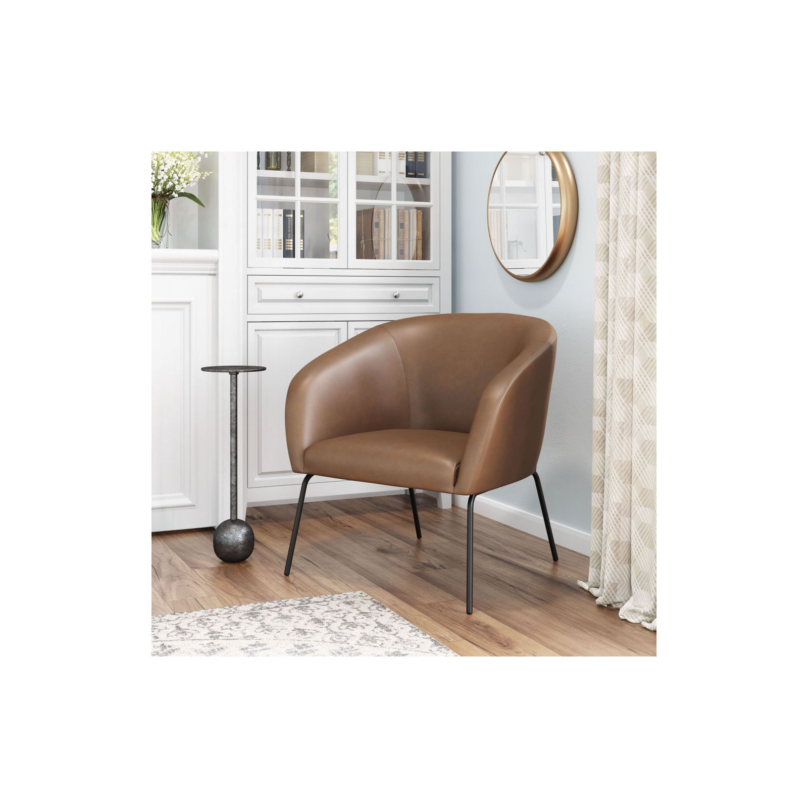 Quinten Upholstered Armchair, Brown