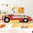 Twin Size Race Car-Shaped Platform Bed With Wheels-124917523