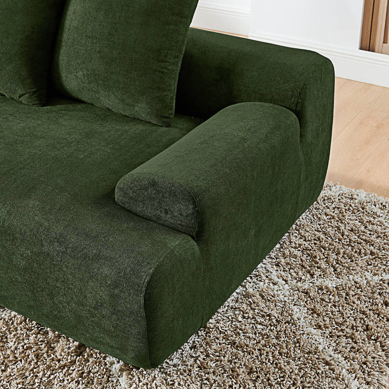 Boneless Modern Upholstered L-Shape Sectional Sofa Couch, Modular Compressed Sofa